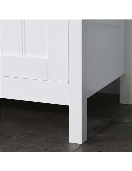 Kleankin Tall Bathroom Cabinet, Freestanding Tallboy Storage Unit with Drawer and Adjustable Shelf for Living Room, White - pic 21443 | FastDaddyshop