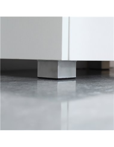 Kleankin Modern Bathroom Sink Cabinet, Floor Standing Under Sink Cabinet, Freestanding Storage Cupboard with Double Doors, White