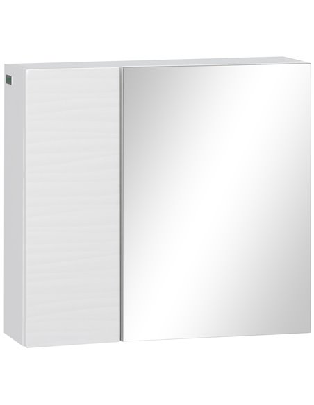 Kleankin Double Door Wall Mounted Bathroom Mirror Cabinet, White - pic 21462 | FastDaddyshop