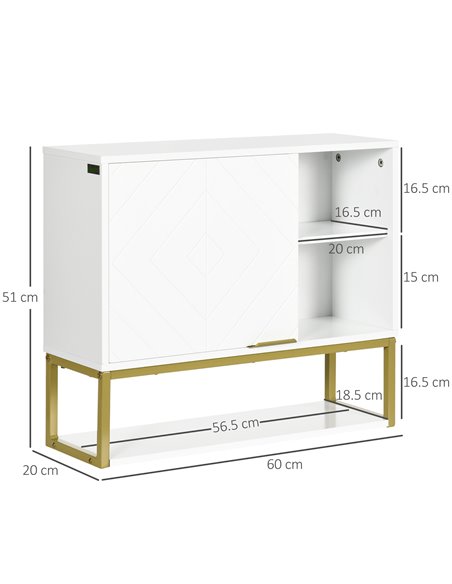 Kleankin Over Toilet Storage Cabinet with Door and Storage Shelves, White - pic 21491 | FastDaddyshop