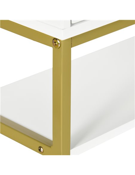 Kleankin Bathroom Wall Cabinet, Over Toilet Storage Cabinet with Door and Storage Shelves for Hallway, Living Room, White - pic 21496 | FastDaddyshop