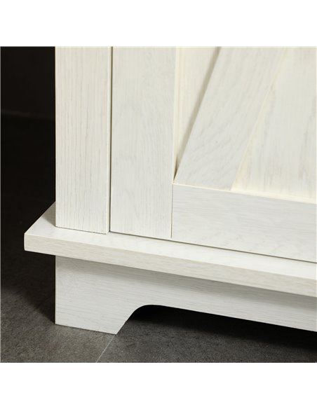 Kleankin Bathroom Cabinet, Tall Storage Cabinet with Door and Adjustable Shelves, 39.5 x 30 x 160 cm, White - pic 21506 | FastDaddyshop