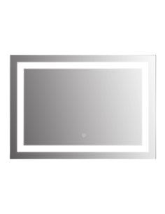 Kleankin 70x50cm Wall Mounted LED Bathroom Mirror with Touch Switch, Silver