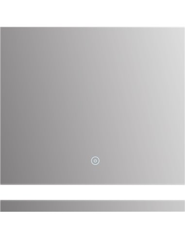 Kleankin 70x50cm LED Bathroom Mirror Wall Mounted Vanity Light Illuminated w/ Touch Switch Accessories Home Furnishings
