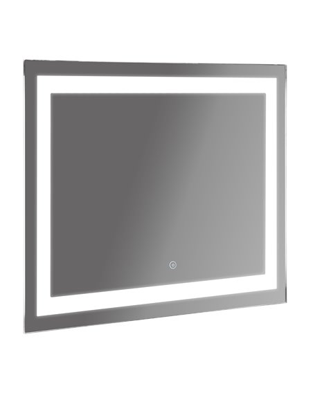 Kleankin 80x60cm Wall Mounted LED Bathroom Mirror with Touch Switch, Silver - pic 21552 | FastDaddyshop