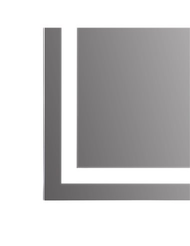 Kleankin 80x60cm LED Bathroom Mirror Wall Mounted Vanity Light Illuminated w/ Touch Switch Accessories Home Furnishings