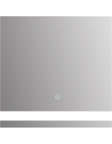 Kleankin 80x60cm LED Bathroom Mirror Wall Mounted Vanity Light Illuminated w/ Touch Switch Accessories Home Furnishings