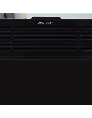 HOMCOM Convector Radiator Heater with 2 Heat Settings, Thermostat and Safety Cut-Off, Black