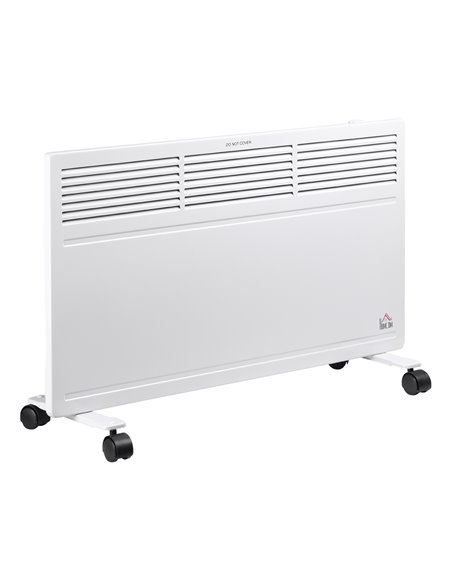 HOMCOM Convector Radiator Heater with 2 Heat Settings, Thermostat, Safety Cut-Off, White - pic 21696 | FastDaddyshop
