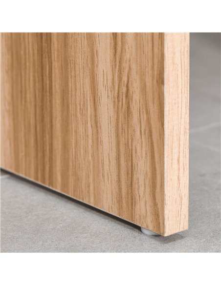 HOMCOM Chipboard Dressing Table Set Cushioned Stool Flip-up Mirror Drawer Wood Grain Colour - pic 21731 | FastDaddyshop