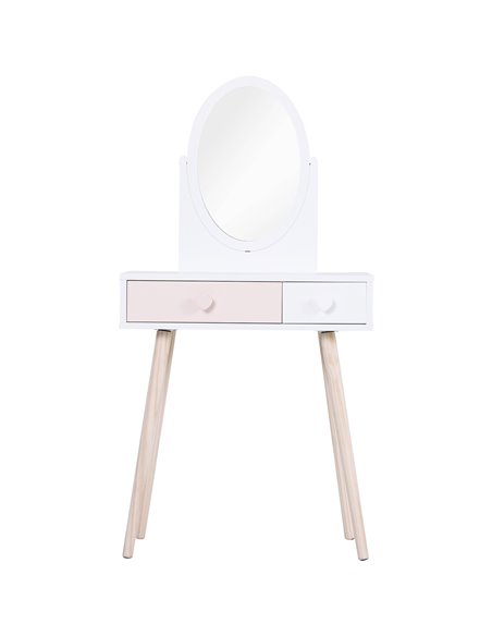HOMCOM Kids MDF Dressing Table w/ Heart-Shaped Handles White - pic 21739 | FastDaddyshop