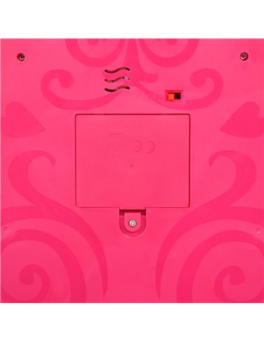 HOMCOM 3+ Kids Vanity Musical Dressing Table, Make Up Desk with Stool, Magic Mirror Lights, 36 Pcs