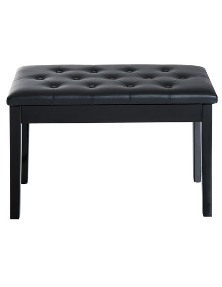 HOMCOM PU Leather Upholstered Piano Stool Makeup Stool Bench Dressing Table Seat with Storage 76x36x50cm, Black - pic 21829 | FastDaddyshop