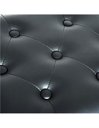 HOMCOM PU Leather Upholstered Piano Stool, Height Adjustable Makeup Stool Bench, Black