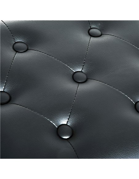 HOMCOM PU Leather Upholstered Piano Stool, Height Adjustable Makeup Stool Bench, Black - pic 21838 | FastDaddyshop