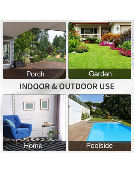 Outsunny Garden Rattan Sofa 3 Seater All-Weather Wicker Weave Metal Frame Chair with Fire Resistant Cushion - Black - pic 21999 | FastDaddyshop