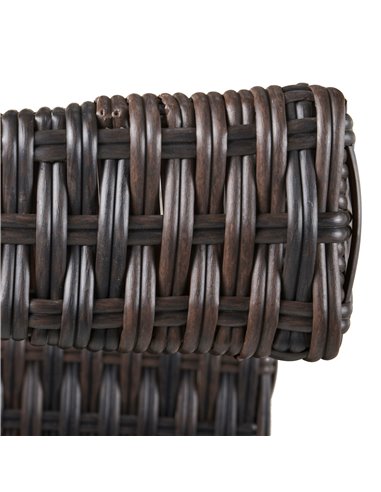 Outsunny Rattan Rocking Chair Rocker Garden Furniture Seater Patio Bistro Relaxer Outdoor Wicker Weave with Cushion - Brown