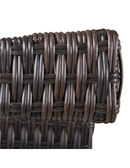 Outsunny Rattan Rocking Chair Rocker Garden Furniture Seater Patio Bistro Relaxer Outdoor Wicker Weave with Cushion - Brown - pic 22036 | FastDaddyshop