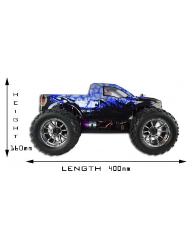 HSP Bug Brusher Electric Radio Controlled Monster Truck 2.4GHz Blue Ice with Free Spare Battery - photo03