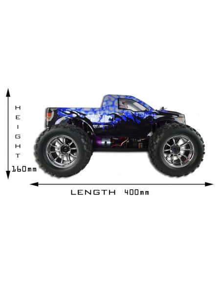 HSP Bug Brusher Electric Radio Controlled Monster Truck 2.4GHz Blue Ice with Free Spare Battery - photo03 - pic 2205 | FastDaddyshop