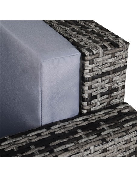 Outsunny 1 Seater Rattan Garden Chair All-Weather Wicker Weave Single Sofa Armchair with Fire Resistant Cushion - Grey - pic 22136 | FastDaddyshop