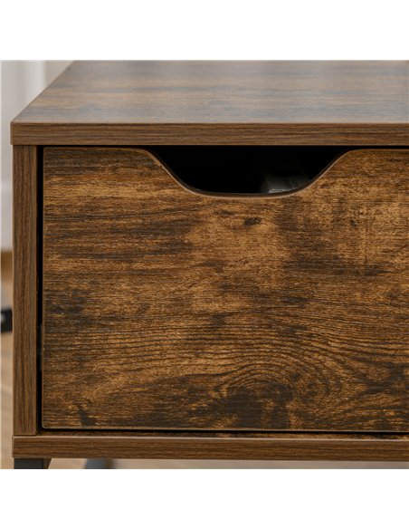 HOMCOM Extendable Coffee Table Lift Top Desk w/ Hidden Storage Compartment Drawer Metal Frame - Brown - pic 22359 | FastDaddyshop