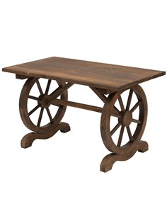 Outsunny Outdoor Garden Coffee Table, Natural Fir Wood, Water-Resistant
