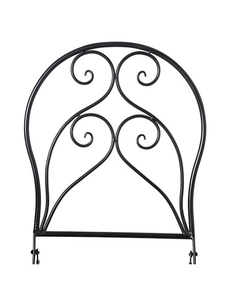 Outsunny 3 Piece Garden Outdoor Bistro Set with Coffee Table and 2 Folding Chairs, Black - pic 22577 | FastDaddyshop