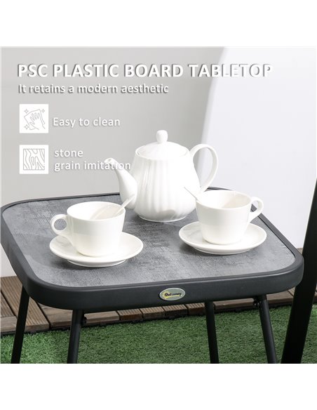 Outsunny 3 Pieces Outdoor Bistro Set with Breathable Mesh Fabric, Brown - pic 22627 | FastDaddyshop