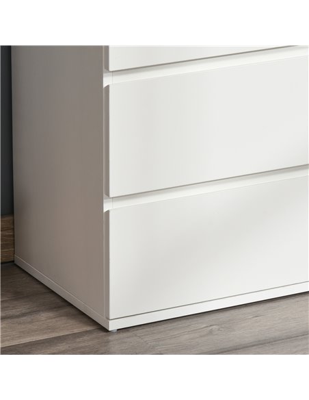 HOMCOM Chest of Drawers, 4 Drawers Storage Cabinet Floor Tower Cupboard for Bedroom Living Room, White - pic 22656 | FastDaddyshop