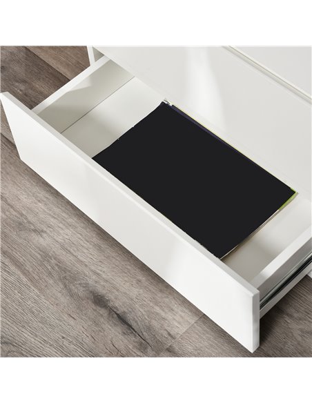 HOMCOM Chest of Drawers, 4 Drawers Storage Cabinet Floor Tower Cupboard for Bedroom Living Room, White - pic 22657 | FastDaddyshop