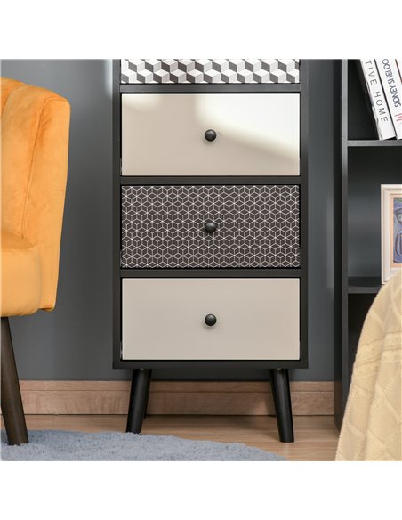 HOMCOM Chest of Drawers, 5 Drawer Dresser, Vertical Storage Organizer Unit for Bedroom, Living Room - pic 22664 | FastDaddyshop