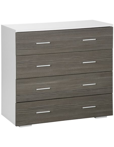HOMCOM 4 Drawer Dresser, Chest of Drawers, Storage Organizer Unit, Grey - pic 22668 | FastDaddyshop