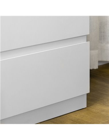 HOMCOM Chest of Drawers, 3-Drawer Storage Organiser Unit for Bedroom, Living Room, White
