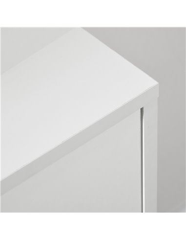HOMCOM Chest of Drawers, 3-Drawer Storage Organiser Unit with Wood Legs for Bedroom, Living Room, White