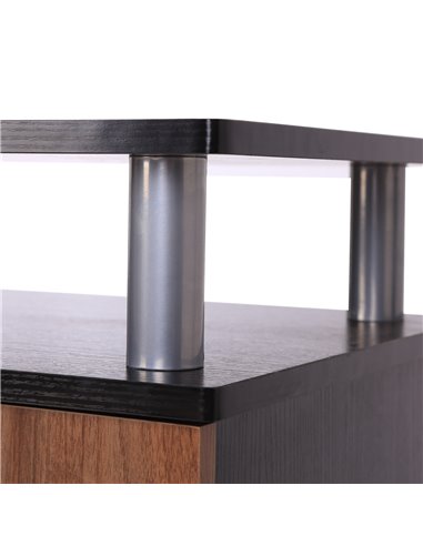 HOMCOM 50" TV Unit, with Wood-Effect Doors, Black