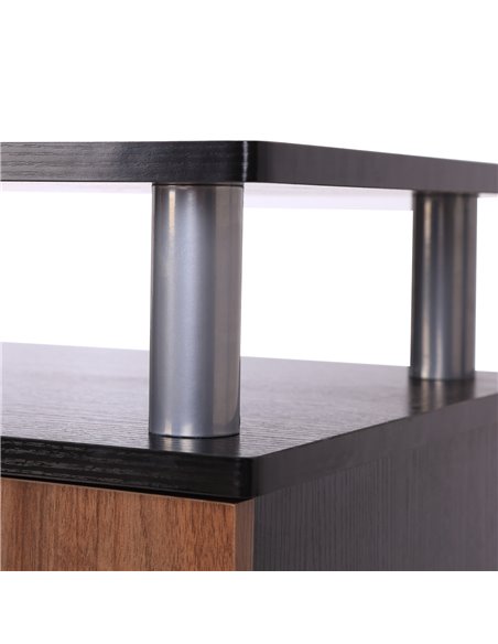 HOMCOM 50" TV Unit, with Wood-Effect Doors, Black - pic 22846 | FastDaddyshop