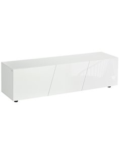 HOMCOM TV Cabinet Stand for TVs up to 70" with 3 Cupboards, Storage Shelves, White