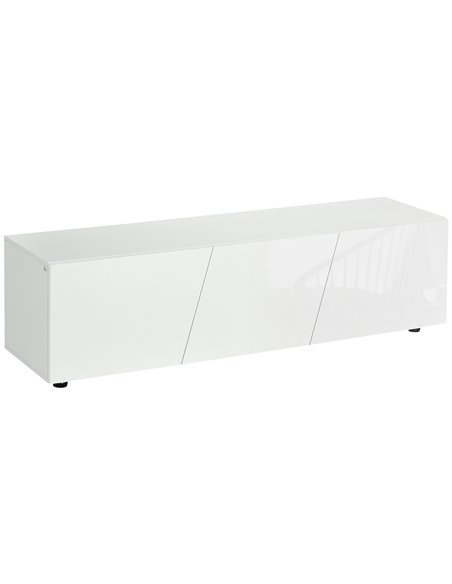 HOMCOM TV Cabinet Stand for TVs up to 70" with 3 Cupboards, Storage Shelves, White - pic 22875 | FastDaddyshop
