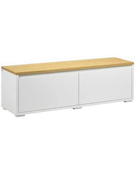 HOMCOM Modern TV Stand with 2 Cupboards for TVs up to 65 Inches, White - pic 22884 | FastDaddyshop