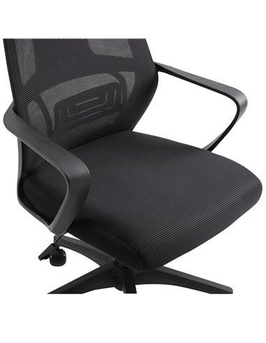 Vinsetto Ergonomic Office Chair w/ Wheel, High Mesh Back, Adjustable Height Home Office Chair - Black
