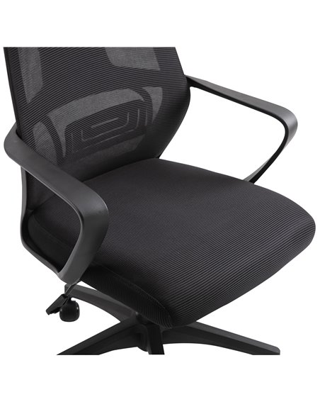 Vinsetto Ergonomic Office Chair w/ Wheel, High Mesh Back, Adjustable Height Home Office Chair - Black - pic 22901 | FastDaddyshop