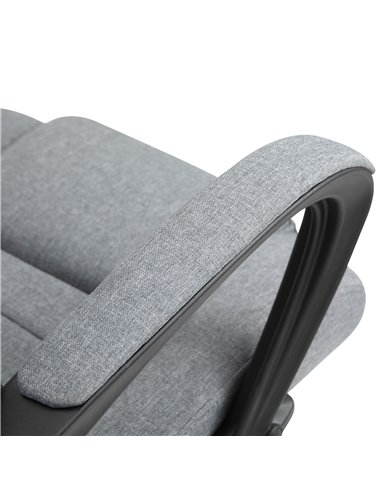 Vinsetto High Back Office Chair 360° Swivel Chair Adjustable Height Tilt Function Linen Deep Grey 62W x 62D x 110-119H cm