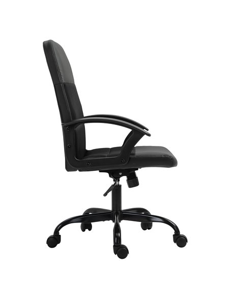 Vinsetto Stylish Office Chair PU Leather & Mesh Panel Blend, Black - pic 22918 | FastDaddyshop
