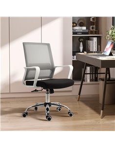 Vinsetto Ergonomic Office Chair, Breathable Mesh Desk Chair with Armrest, Black 2