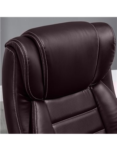 Vinsetto High Back Executive Office Chair 6- Point Vibration Massage Extra Padded Swivel Ergonomic Tilt Desk Seat, Brown