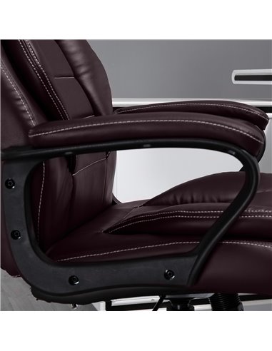 Vinsetto High Back Executive Office Chair 6- Point Vibration Massage Extra Padded Swivel Ergonomic Tilt Desk Seat, Brown