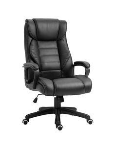 Vinsetto High Back Executive Office Chair with 6- Point Vibration Massage, Black