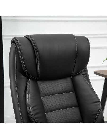 Vinsetto High Back Executive Office Chair 6- Point Vibration Massage Extra Padded Swivel Ergonomic Tilt Desk Seat, Black - pic 22954 | FastDaddyshop