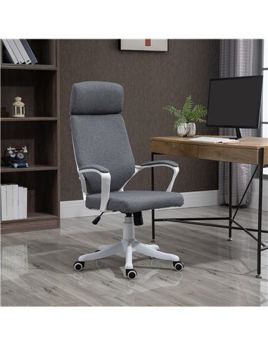 Vinsetto Ergonomic Office Chair with High Back, Lumbar Back Support, Dark Grey